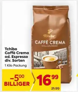 Billa Tchibo Caffè Crema od. Espresso div. Sorten Angebot