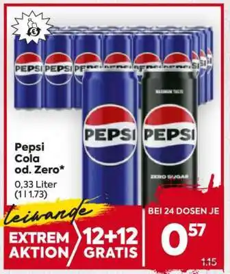 Billa PEPSI COLA od. ZERO Angebot
