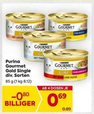 Billa Purina Gourmet Gold Single div. Sorten Angebot