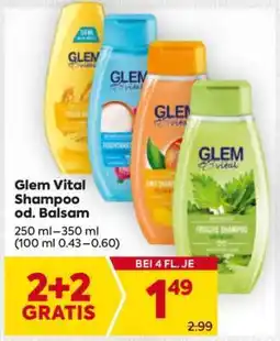 Billa GLEM VITAL SHAMPOO od. BALSAM Angebot