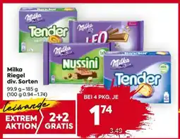 Billa Milka Riegel div. Sorten Angebot