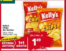 Billa Kelly's Chips div. Sorten Angebot