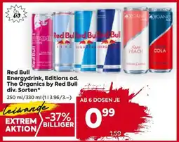 Billa Red Bull Energydrink, Editions od. THE Organics by Red Bull div. Sorten Angebot