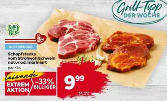 Billa Schopfsteaks vom Strohwohlschwein natur od. mariniert Angebot
