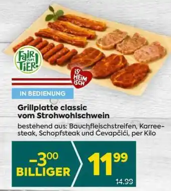 Billa Grillplatte classic vom Strohwohlschwein Angebot