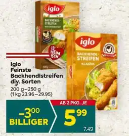 Billa Iglo Feinste Backhendstreifen div. Sorten Angebot