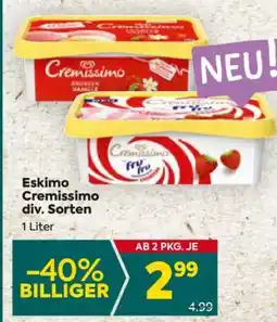 Billa Eskimo Cremissimo div. Sorten Angebot