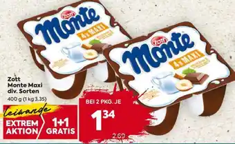 Billa Zott Monte Maxi div. Sorten Angebot