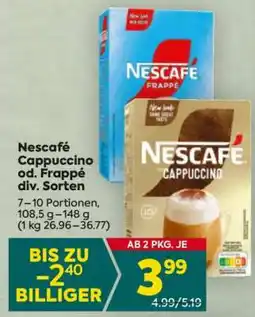Billa Nescafé Cappuccino od. Frappé div. Sorten Angebot
