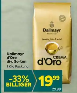 Billa Dallmayr d’Oro div. Sorten Angebot