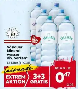 Billa Vöslauer Mineralwasser div. Sorten Angebot