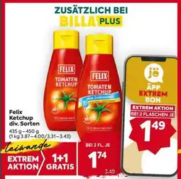 Billa Felix Ketchup div. Sorten Angebot