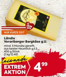 Billa Ländle Vorarlberger Bergkäse g.U. Angebot