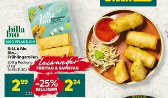 Billa billa bio Frühlingsrollen Angebot