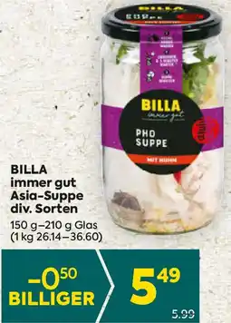 Billa BILLA immer gut Asia-Suppe Angebot