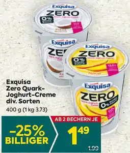 Billa Exquisa Zero Quark- Joghurt-Creme Angebot