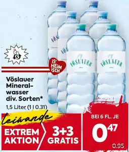 Billa Vöslauer Mineral- wasser Angebot