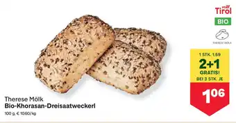 MPreis Bio-Khorasan-Dreisaatweckerl Angebot