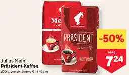 MPreis Präsident Kaffee Angebot