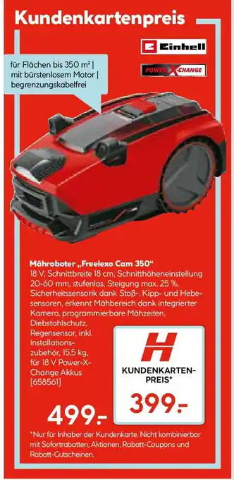 Hellweg Mähroboter,,Freelexo Cam 350 Angebot