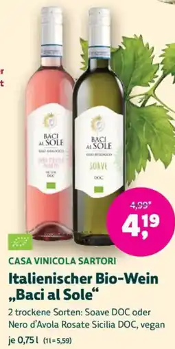 Denn's Biomarkt Italienischer Bio-Wein ,,Baci al Sole Angebot
