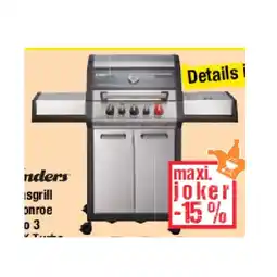 Maximarkt Gasgriller Monroe Pro 3 SIK Turbo maxi.preisjoker Maximarkt Angebot