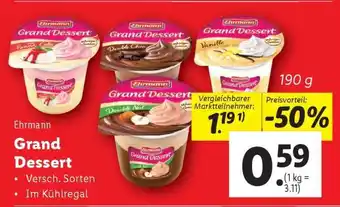 Lidl Ehrmann Grand Dessert Angebot
