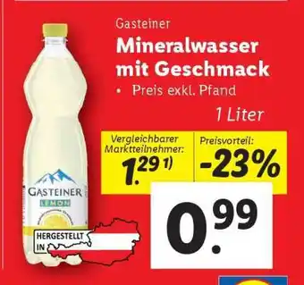 Lidl Gasteiner Mineralwasser mit Geschmack Angebot