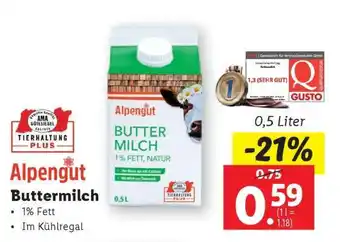 Lidl Alpengut Buttermilch Angebot