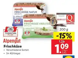 Lidl Alpengut Frischkäse Angebot