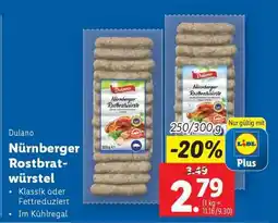 Lidl Nürnberger Rostbratwürstel Angebot