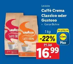 Lidl Caffè Crema Classico oder Gustoso Angebot