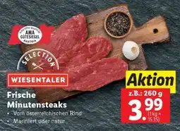 Lidl WIESENTALER Frische Minutensteaks Angebot