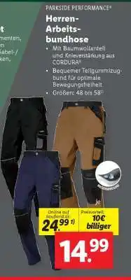 Lidl Herren Arbeitsbundhose Angebot