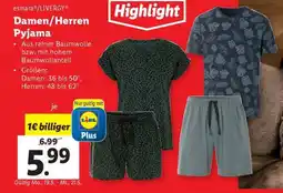 Lidl Damen/Herren Pyjama Angebot