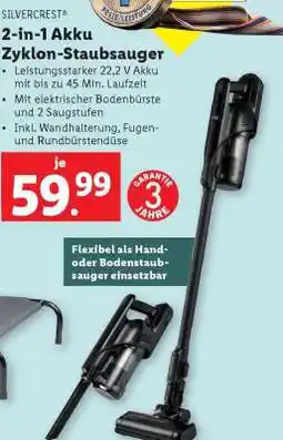 Lidl 2-in-1 Akku Zyklon-Staubsauger Angebot