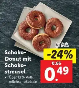 Lidl Schoko-Donut mit Schokostreusel Angebot