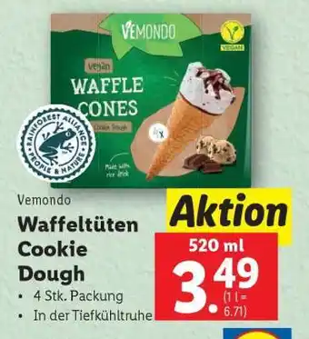 Lidl Vemondo Waffeltüten Cookie Dough Angebot