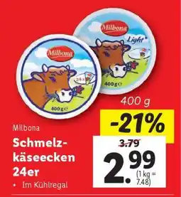 Lidl Milbona Schmelzkäseecken 24er Angebot