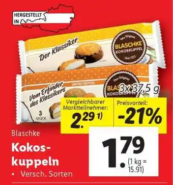 Lidl Blaschke Kokoskuppeln Angebot