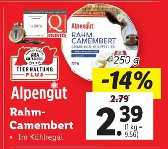 Lidl Alpengut Rahm-Camembert Angebot