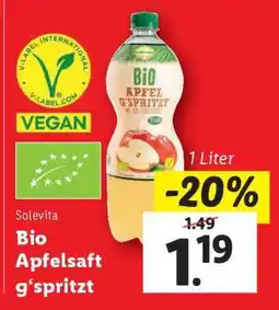 Lidl Bio Apfelsaft g'spritzt Angebot
