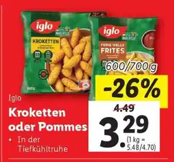 Lidl Iglo Kroketten oder Pommes Angebot
