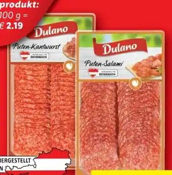 Lidl Dulano Puten-Kantwurst Angebot