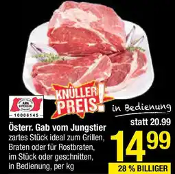 Maximarkt Österr. Gab vom Jungstier, im Stück oder geschnitten Angebot