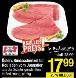 Maximarkt Österr. Rindsschnitzel für Rouladen vom Jungstier Angebot