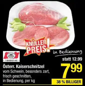 Maximarkt Österr. Kaiserschnitzel vom Schwein Angebot