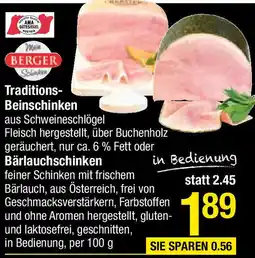 Maximarkt Traditions-Beinschinken oder Bärlauchschinken Angebot