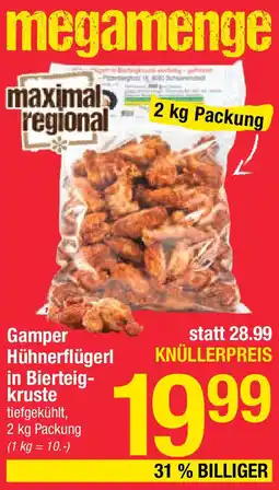 Maximarkt Gamper Hühnerflügerl in Bierteigkruste Angebot