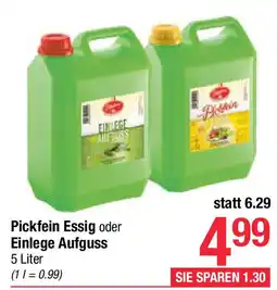 Maximarkt Essig oder Einlege Aufguss Angebot